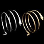 2 piezas Punk moda serpiente en espiral espiral superior brazo brazalete pulsera - Imagen 4