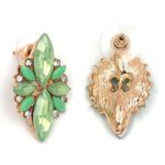 Pendientes de cristal con pétalos de cinco hojas Pendientes de diamantes rosas Joyería simple - Imagen 5