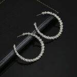 Pendientes redondos vintage de moda joyería femenina
