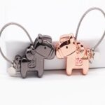 Llavero de pareja con imán, colgante de bolsa de coche de regalo pequeño de Metal creativo - Imagen 3