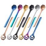 Cuchara de café con garra de gato creativa de acero inoxidable, cuchara para pastel y postre, Cat Claw Spoon Rose Gold - Imagen 3