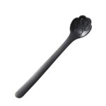 Cuchara de café con garra de gato creativa de acero inoxidable, cuchara para pastel y postre, Cat Claw Spoon Black