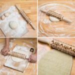 Rodillo con grabado navideño para hornear galletas, Fondant, masa para pasteles, rodillo grabado, 2 uds. - Imagen 3