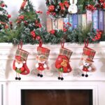 Mini medias navideñas, bolsas de regalo, decoraciones navideñas para fiesta en casa, 2 uds. - Imagen 3