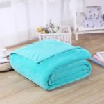 Manta polar de franela de Color liso, colcha a cuadros supersuave, funda para sofá, sábanas cálidas de invierno, mantas de piel sintética de fácil lavado, 70x100cm - Imagen 2