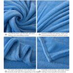Manta polar de franela de Color liso, colcha a cuadros supersuave, funda para sofá, sábanas cálidas de invierno, mantas de piel sintética de fácil lavado, 70x100cm - Imagen 3