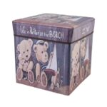 Taburete de almacenamiento multifuncional para niños, silla plegable para sentarse, banco de zapatos para cambiar el hogar, caja de almacenamiento