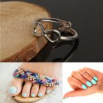Ocho diseños Simple Lucky Metal Toe Ring Beach Jewelry para mujeres - Imagen 4