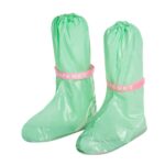 Cubierta de botas de lluvia reutilizable impermeable antideslizante de PVC de tubo alto, M