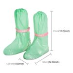 Cubierta de botas de lluvia reutilizable impermeable antideslizante de PVC de tubo alto, M - Imagen 2