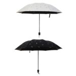 Paraguas con diseño de plumas, doble uso, tres plegables, Control Manual, protector solar portátil, paraguas para lluvia, sombrilla a prueba de viento - Imagen 2