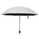 Paraguas con diseño de plumas, doble uso, tres plegables, Control Manual, protector solar portátil, paraguas para lluvia, sombrilla a prueba de viento - Imagen 3