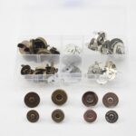 20 hebillas para equipaje 10 juegos de 1,4 cm + 1,8 cm bronce y plata - Imagen 4