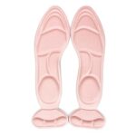 2 pares de inserciones de almohadilla 8D en la parte posterior del talón transpirable antideslizante para plantilla de zapato de tacón alto
