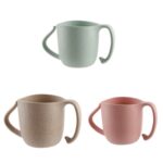 Taza para beber de fibra de trigo para niños Taza de leche antiescaldadura, Anti-Scalding Milk Cup - Imagen 3