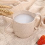 Taza para beber de fibra de trigo para niños Taza de leche antiescaldadura, Anti-Scalding Milk Cup - Imagen 5