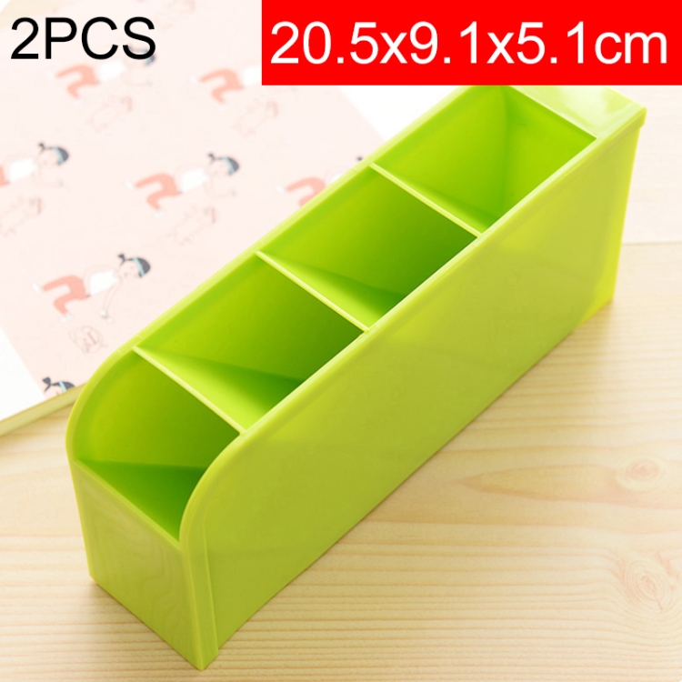 TBD0266278001A.jpg Porta pluma de escritorio multifunción de 4 rejillas, estuche de almacenamiento para oficina y escuela, caja de plástico, organizador de lápices de escritorio, 2 uds. - Imagen 1