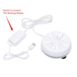 Mini lavadora portátil con turbina ultrasónica, minilavadora de ropa con Cable USB, conveniente para viajes, 3 in 1 - Imagen 4