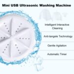 Mini lavadora portátil con turbina ultrasónica, minilavadora de ropa con Cable USB, conveniente para viajes, 3 in 1 - Imagen 5