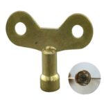 Llave de grifo de 5 uds., cerradura de latón macizo, radiador, drenaje de plomería, llave de grifo con orificio cuadrado, Inner Diameter 6.25 mm