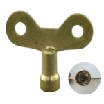 Llave de grifo de 5 uds., cerradura de latón macizo, radiador, drenaje de plomería, llave de grifo con orificio cuadrado, Inner Diameter 6.25 mm - Imagen 2