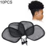 10 Uds peluca sombrero hacer cola de caballo negro sin pelo red para el cabello