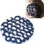 20 Uds. De redecilla para moño con diamantes bonitos, redecilla para el pelo para mujer, accesorios para sombreros de patinaje y danza de Ballet, Navy blue, Rosado, Rojo, Verde, Magenta
