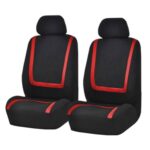 Funda Universal para asiento de coche, fundas de tela de poliéster para asiento de automóvil, Protector de asiento de vehículo, accesorios interiores, 4pcs Set Red - Imagen 2