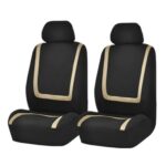 Funda Universal para asiento de coche, fundas de tela de poliéster para asiento de automóvil, Protector de asiento de vehículo, accesorios interiores, 4pcs Set Beige - Imagen 2