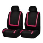 Funda Universal para asiento de coche, fundas de tela de poliéster para asiento de automóvil, Protector de asiento de vehículo, accesorios interiores, 4pcs Set Pink