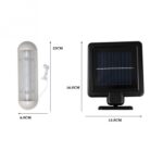 Lámpara de doble lámpara LED de pared con energía solar para cobertizo IP44 Lámpara de tracción para exteriores impermeable - Imagen 5