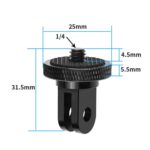 Accesorios para cámaras deportivas para GoPro HERO11 Black / HERO9 Black / DJI Osmo Action 3, 1/4 Transfer Head - Imagen 3