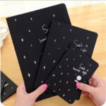 Cuaderno de bocetos, diario, dibujo, pintura, grafiti, cubierta suave, libro de bocetos de papel negro, cuaderno, suministros escolares de oficina, regalo, S 56K, M 32K, L 16K
