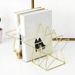Sujetalibros galvanizado en forma de S dorado, organizador de escritorio, sujetalibros para oficina y hogar, soporte para libros, estantería creativa, S Shape Bookend - Imagen 2