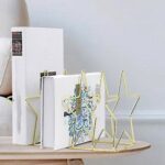 Sujetalibros galvanizado en forma de S dorado, organizador de escritorio, sujetalibros para oficina y hogar, soporte para libros, estantería creativa, S Shape Bookend - Imagen 3