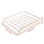 Soporte plegable de hierro forjado para revistas y periódicos, estante de almacenamiento, bandeja para archivos, suministros de organizador de Escritorio de oficina - Imagen 3