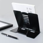 Soporte para libros de lectura ajustable de Metal portátil, soporte para iPad, estante para libros y documentos, Small - Imagen 5