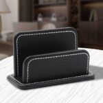 2 bloques de papelería de oficina, tarjetero de cuero para Tarjeta De Nombre, papelería, negocios, oficina, hogar, tarjetero, 2 Blocks Card Holder