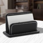 2 bloques de papelería de oficina, tarjetero de cuero para Tarjeta De Nombre, papelería, negocios, oficina, hogar, tarjetero, 2 Blocks Card Holder - Imagen 4