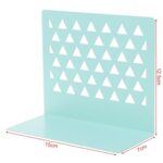 Organizador de escritorio hueco Triangular de Metal, sujetalibros, soporte, estante, estantería, suministros para el hogar y la Oficina - Imagen 2