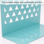 Organizador de escritorio hueco Triangular de Metal, sujetalibros, soporte, estante, estantería, suministros para el hogar y la Oficina - Imagen 3