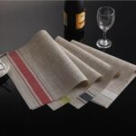 2 manteles individuales de PVC duraderos con almohadilla para taza de café, manteles individuales antideslizantes trenzados, tamaño: 30x45 cm - Imagen 3