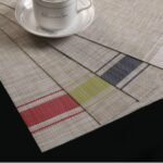 2 manteles individuales de PVC duraderos con almohadilla para taza de café, manteles individuales antideslizantes trenzados, tamaño: 30x45 cm - Imagen 5