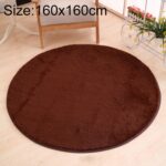 Alfombra redonda KSolid, tapete de lana suave, alfombra antideslizante, tapetes para puerta de dormitorio para niños, Diameter: 160cm