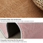 Alfombra redonda KSolid, tapete de lana suave, alfombra antideslizante, tapetes para puerta de dormitorio para niños, Diameter: 160cm - Imagen 3