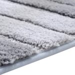 Alfombra antideslizante interior de la alfombra de la microfibra de la estera del piso de la cocina del baño de la raya, 46x71cm - Imagen 5