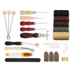 28 en 1 46 Estilo Herramientas de costura de bricolaje Herramientas de artesanía de cuero Conjunto de herramientas hechas a mano - Imagen 4