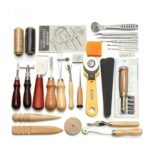 37 en 1 Juego de herramientas para manualidades de costura de cuero DIY