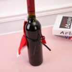 Juego de botellas de vino tinto con decoración navideña de 2 piezas, artículos navideños - Imagen 4