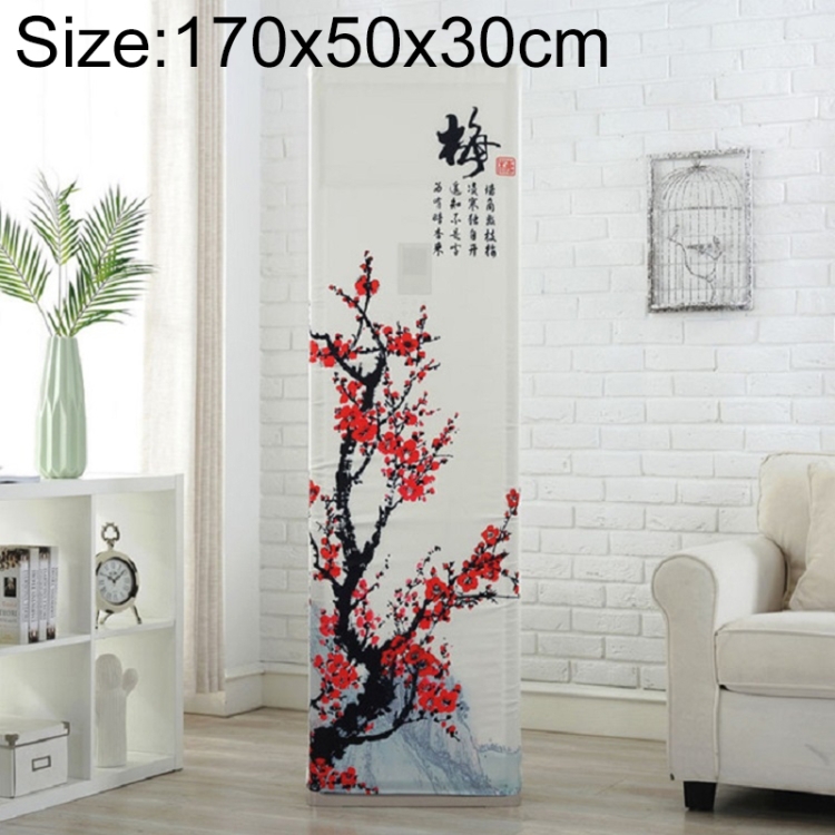 TBD0327739210.jpg Cubierta antipolvo de tela de aire acondicionado todo incluido tipo gabinete vertical simple, tamaño: 170x50x30cm, estilo: ciruela roja - Imagen 1
